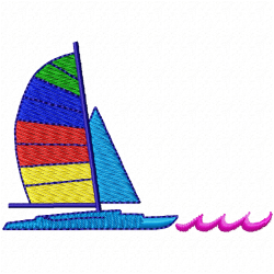 Boats Embroidery Design 8 Boats Embroidery Design 8